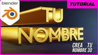 Crea Tu Nombre 3D en (Blender Tutorial) efecto cinema