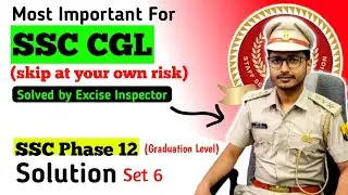 Important for SSC CGL Exam [NEW PATTERN] 😍SSC PHASE 12 set 6 MATH SOLUTION BY EXCISE INSPECTOR RAHUL