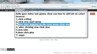 how to add tabs on safari