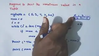 python program to print the maximum value I n a tuple/+2 computer science python programs
