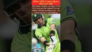 Most ODI Career Runs without 100.@drinfoshort #shorts #short #viral #odicricket #misbahulhaq