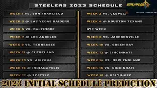 2023 Pittsburgh Steelers schedule prediction | Initial prediction