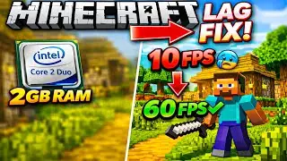 Minecraft Lag Fix on 2GB RAM Core 2 Duo 😱 | 60 FPS Without Graphic Card