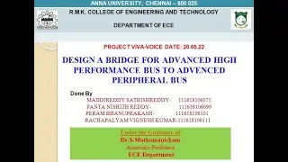 DESIGN A BRIDGE FOR ADVANCED HIGH PERFORMANCE BUS TO ADVANCED PERIPHERAL BUS (B2) -RMKCET-ECE