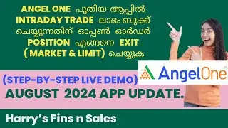 Intraday Limit and Market Square Off Angel One Malayalam | Live Demo 2024 | Harrys Fin n Sales Tips