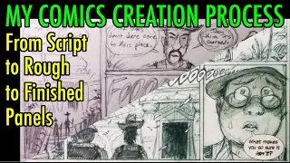 My Comics Creation Process: From Script to Rough to Finished Panels