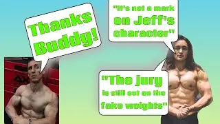 RESPONSE to OMAR ISUF about Jeff Cavaliere Athlean X (Fake Weights NOT a mark on Jeff's Character?!)
