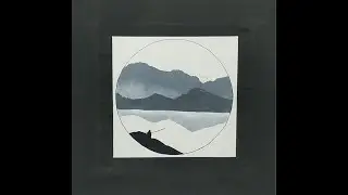 #Landscape#Mountion#How to draw mountain landscape | easy acrylic painting technique using a stencil