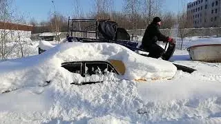 толкач Егерь на гусенице суперлонг. Катаемся.