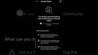 ACCOUNT STATUS CHECK ON INSTAGRAM