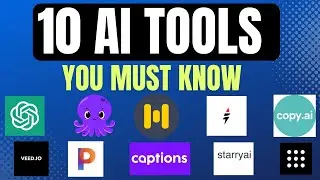 10 AI TOOL YOU MUST KNOW | ChatGpt | Captions.AI | Pictory.AI | Murf.ai | Captions.AI | Veed.IO