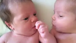 Witness the purest love: Newborn twins bond #twinbabies