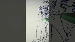 как нарисовать Большого Камера-мена Ученого