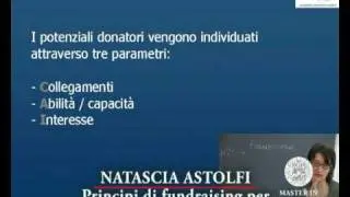 Esempio di  lezione del Master in Fund Raising