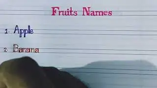 25 Fruits names in English // Writing fruits names in English // Infinite alpha