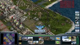 Command & Conquer Generals Zero Hour - Usa Laser 1 vs 5 Hard Gameplay ( 5K GOLD - Bay of Pigs )