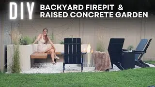 Concrete Garden Bed Fire Pit DIY Outdoor Project