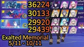MHT-3 PAX 36224 (+20%), Jizo 30133, DXY 29920 + 29439 ft. LK | Exalted Memorial Honkai Impact 3
