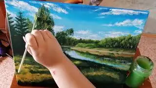 "Русь" процесс рисования