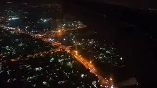 I.G.I DELHI AIRPORT COMPLETE LANDING AT NIGHT 4k
