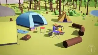 (UE4) Lowpoly Nature And Camping - Demo Level