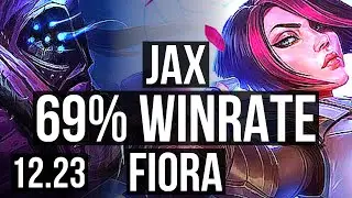 JAX vs FIORA (TOP) | 69% winrate, 6 solo kills | KR Challenger | 12.23