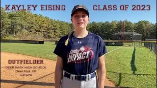 Kayley Eising - Softball Recruiting Video - Outfielder - Class of 2023 - 4.0 GPA
