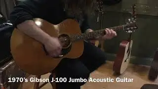 Early 1970's Gibson J-100 Jumbo Acoustic Guitar