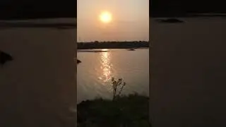 Sunset And Natural Lake Sunset Reflections In Lake Water