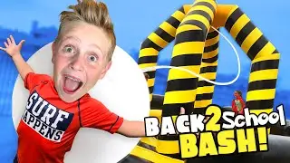 Little Flash Back to School Bash!!! (Giant Inflatable Wrecking Ball Challenge!)