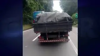 Footage of an accident on the Anchieta highway is shocking.