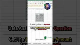 Excel Data Analyst Interview Question-1 😃