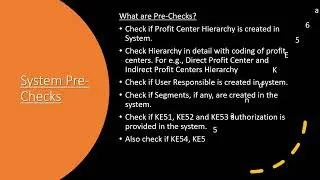 Profit Center Checklist