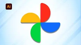 How To Draw The Google Photos Logo In Adobe Illustrator 2024 tutorial | MJ Graphics
