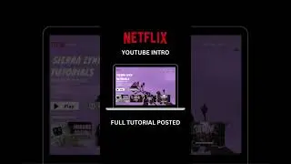 Netflix YouTube intro tutorial. Full video posted! 🤍 #tutorial #canvatutorial #youtubeintro #canva