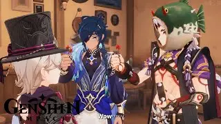 Itto y kaeya asaltan a Lyney - Genshin Impact (FANDUB)