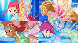The Winx in their Bloomix prototype designs | Winx Club Clip