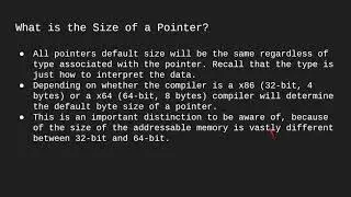 C Programming - 4.4 Pointers