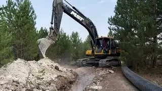 MST M220LC Ekskavatör Kanal Kazıyor || Mst 220LC Excavator Working
