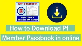 How to download pf member passbook easily without any charges in online  @hifitech321