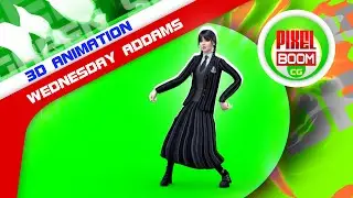 Wednesday Addams Green Screen 3D Animation - PixelBoomCG