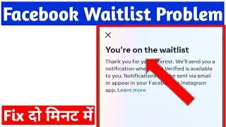 meta verified you're on the waitinglist |facebook meta verified you're on the waitlist problem solve