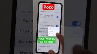 How to hide apps and widgets name in poco mobile | 