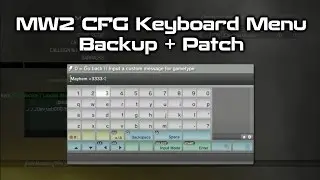 MW2 CFG Keyboard Menu Tutorial!