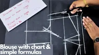 Blouse front Cup marking Formulas & charts