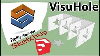 SketchUp, Делаем отверстия  и штробы. VisuHole VS Profile Builder 3