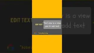 What is TEXTVIEW in Android || 