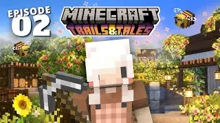 Am I Not Alone? | My Cottagecore Farm 🐝 EP 2 | Aesthetic Minecraft Survival Let’s Play 1.20.1