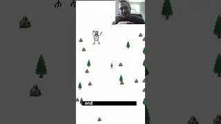 AI programming, see the skiier run from the Yeti! #coding #ai #programming #simplycoding #shorts