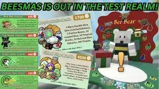 THE *BEESMAS* UPDATE IS OUT IN THE TEST REALM! | Bee Swarm Simulator